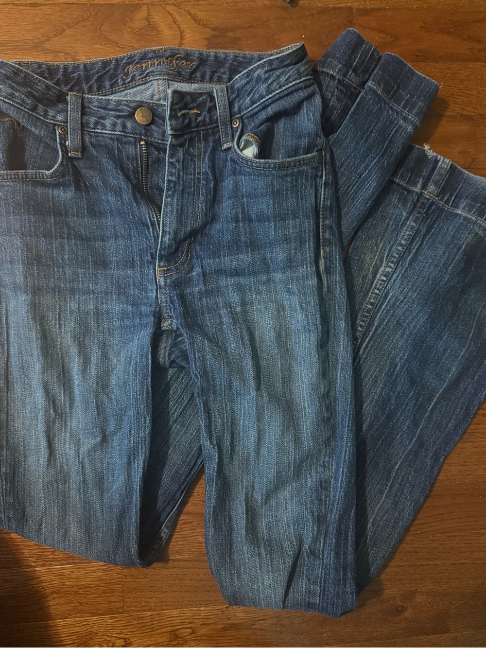 Jennifer Kimes Ranch Jeans in Medium Blue
